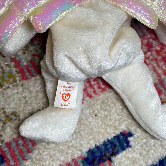 Rare Ty Original Beanie Baby Halo 1998 with Brown Nose - Picture 5 of 10